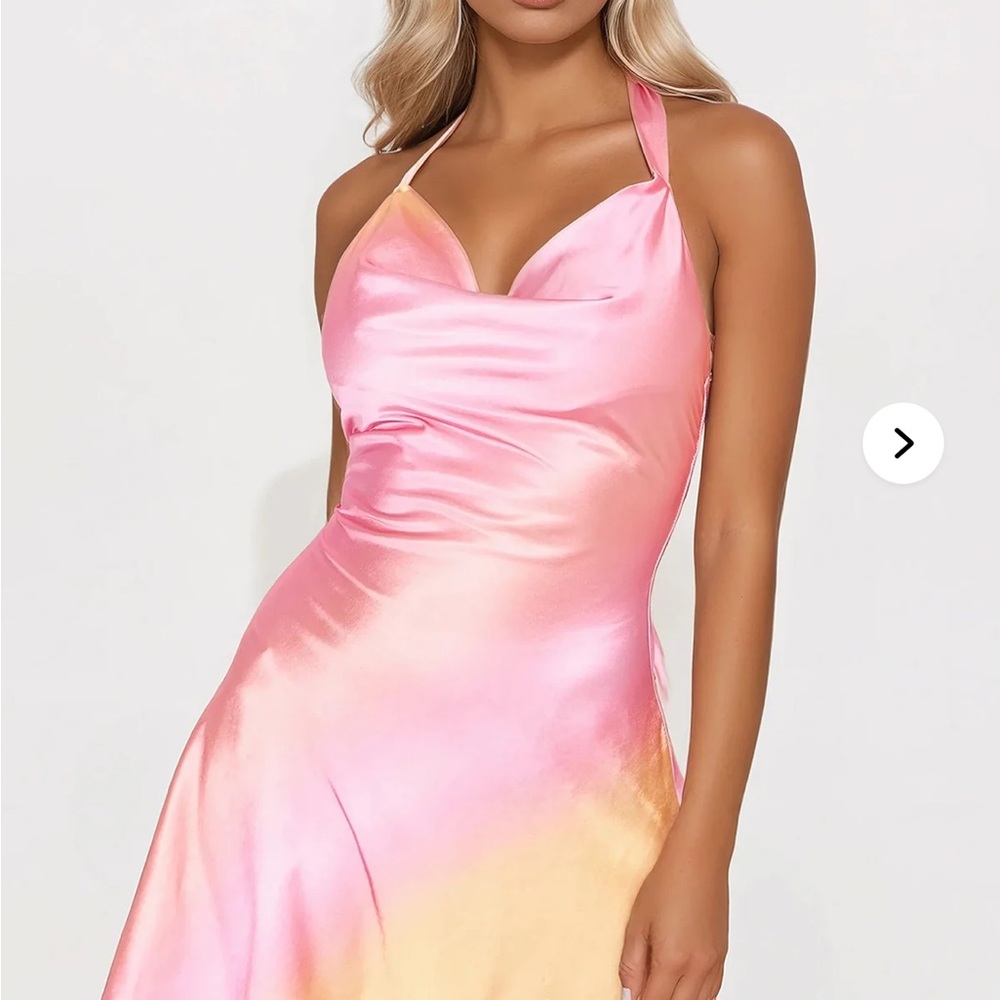 Fashion nova sweet sorbet satin mini dress nwt size medium